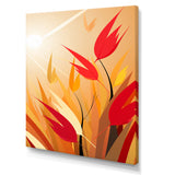 Retro Autumn Leaves In The Meadows - Feathers Wall Art Prints
