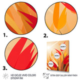 Retro Autumn Leaves In The Meadows - Feathers Wall Art Prints