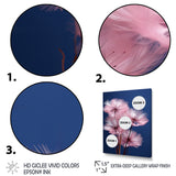 Delicate Pink Dandelion Flowers On Blue Sky - Feathers Wall Art Prints