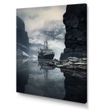 Boat Entering The Fjord - Boat Canvas Wall Art