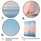 Solitary Sailboat Tranquility Pastel Sunset - Boat Canvas Wall Art