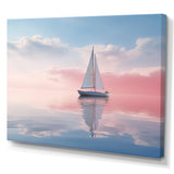 Sailboat Tranquility Pastel Sunset Reflection - Boat Canvas Wall Art