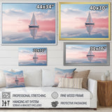 Sailboat Tranquility Pastel Sunset Reflection - Boat Canvas Wall Art