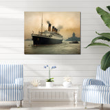 Vintage Photograph Of RMS Titanic - Boat Canvas Wall Art
