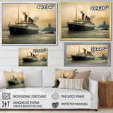 Vintage Photograph Of RMS Titanic - Boat Canvas Wall Art