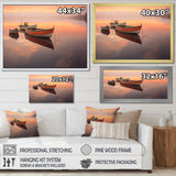 Dinghy Boat Serenity Pastel Sunset - Boat Canvas Wall Art