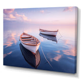 Dinghy Boat Tranquility Pastel Sunset - Boat Canvas Wall Art