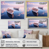 Dinghy Boat Tranquility Pastel Sunset - Boat Canvas Wall Art