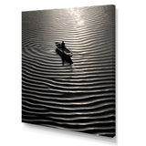 Nautical Serenity In Black And White - Boat Canvas Wall Art