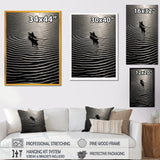 Nautical Serenity In Black And White - Boat Canvas Wall Art