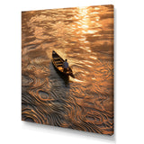 Nautical Serenity Dinghy Golden Hour - Boat Canvas Wall Art