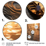 Nautical Serenity Dinghy Golden Hour - Boat Canvas Wall Art
