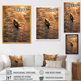 Nautical Serenity Dinghy Golden Hour - Boat Canvas Wall Art