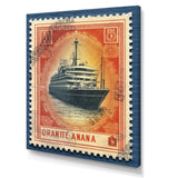 Vintage Postal Stamp RMS Titanic - Boat Canvas Wall Art