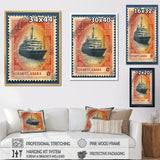 Vintage Postal Stamp RMS Titanic - Boat Canvas Wall Art
