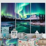 Northern Lights In Stunning Arctic Mountains I - Multi-Panels