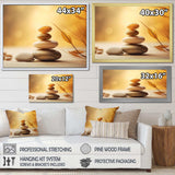 Zen Serenity Cairn Sculpture Balance I - Spiritual Canvas Wall Art