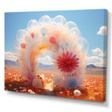 Translucent Floral Rainbow of Love - Classic Cars Canvas Wall Art