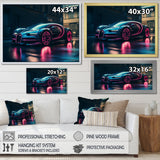 Futuristic Bugatti Sports Car - Cars Race Car Canvas Wall Art