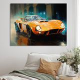 Grand Prix Retro Sports Car - Classic Cars Canvas Wall Art
