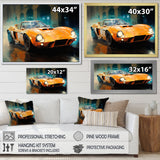 Grand Prix Retro Sports Car - Classic Cars Canvas Wall Art