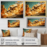 Airplane Taking Off In Full Action - Plane Canvas Wall Art