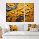 Vibrant Solstice Mustard Yellow - 3-Piece Canvas Wall Art
