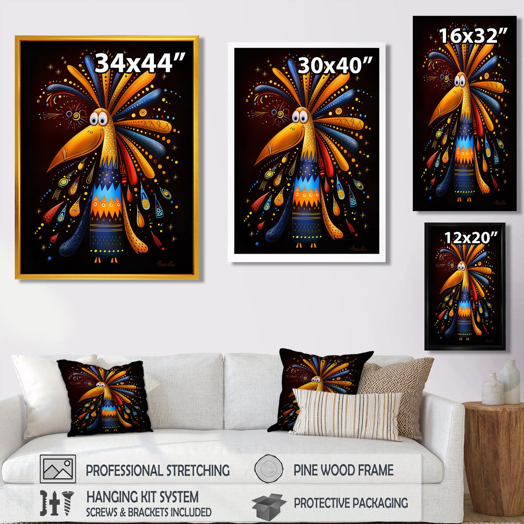 Friendly Colorful Paradise Bird - Bird Bedroom Wall Art
