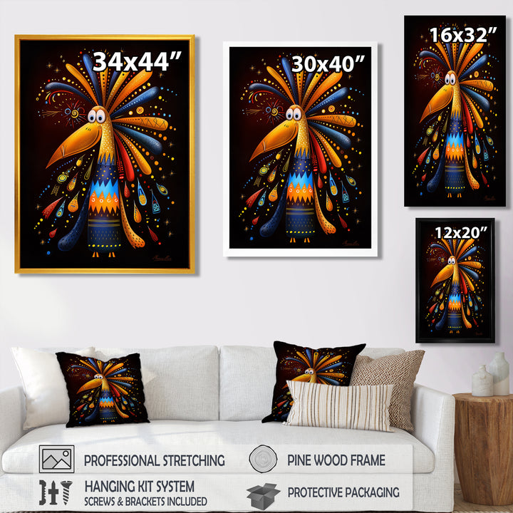 Friendly Colorful Paradise Bird - Bird Bedroom Wall Art