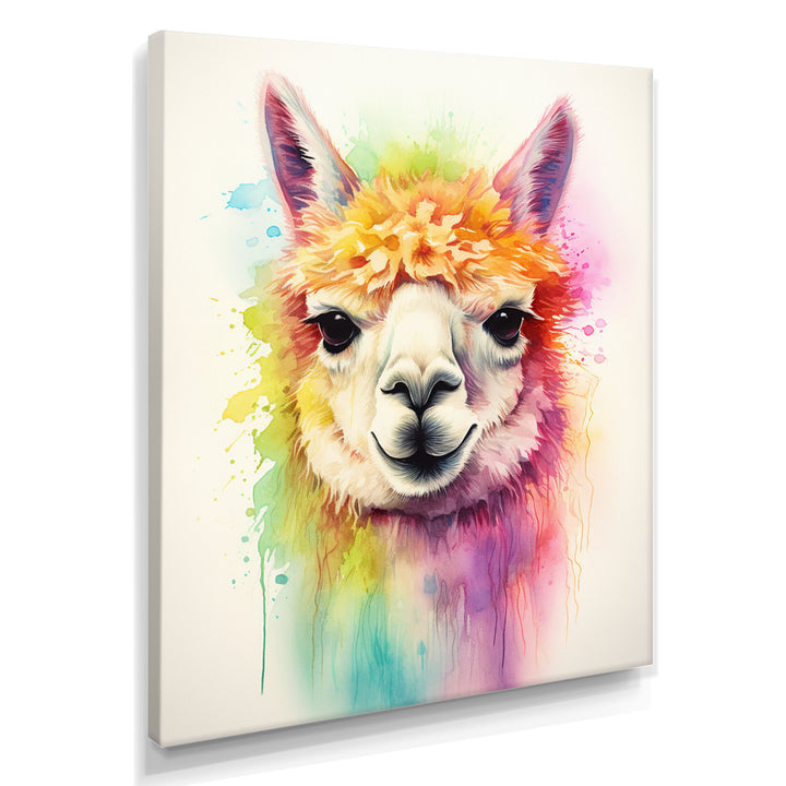 Cool Alpaca Portrait - Alpaca Wall Decor