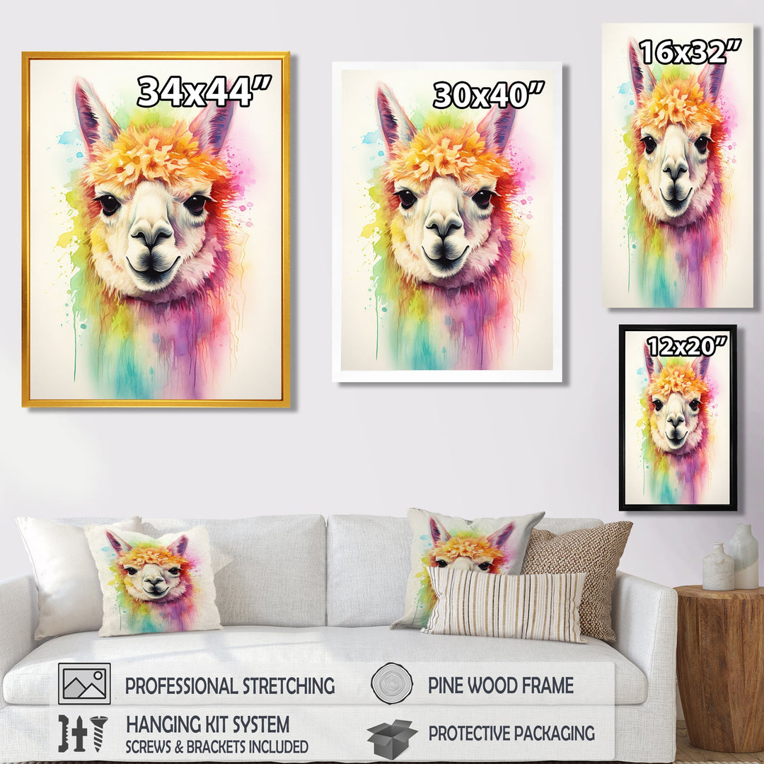 Cool Alpaca Portrait - Alpaca Wall Decor