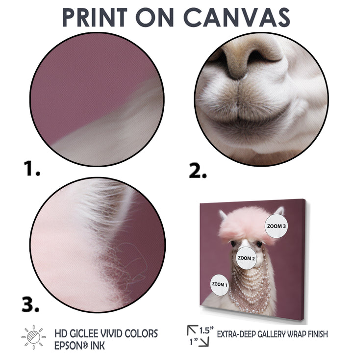 Fancy Glam Alpaca - Alpaca Wall Art Prints