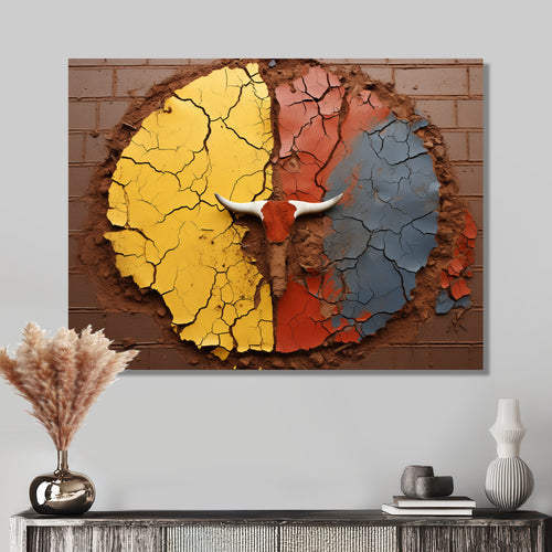 Tribe Of The Wild Bison - Bison Living Room Wall Art