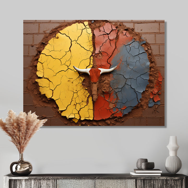 Tribe Of The Wild Bison - Bison Living Room Wall Art