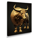 Bullish Momentum Bitcoin Bull - Bull Canvas Wall Art