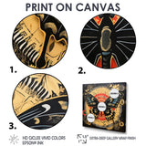 Monarch Collage On Glam Gold Seal - Butterfly Home Decor Art