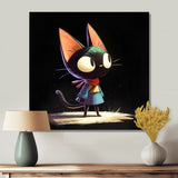Little Cute Lady Black Cat - Cat Wall Decor