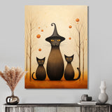 Family Of Wizard Cats - Cat Large Canvas Wall Art