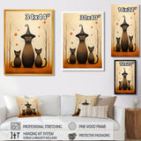 Family Of Wizard Cats - Cat Large Canvas Wall Art