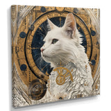 Collage Majestic White Cat - Cat Bedroom Wall Art
