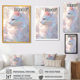 Luminous Feline Iridescent White Cat - Cat Wall Art Prints