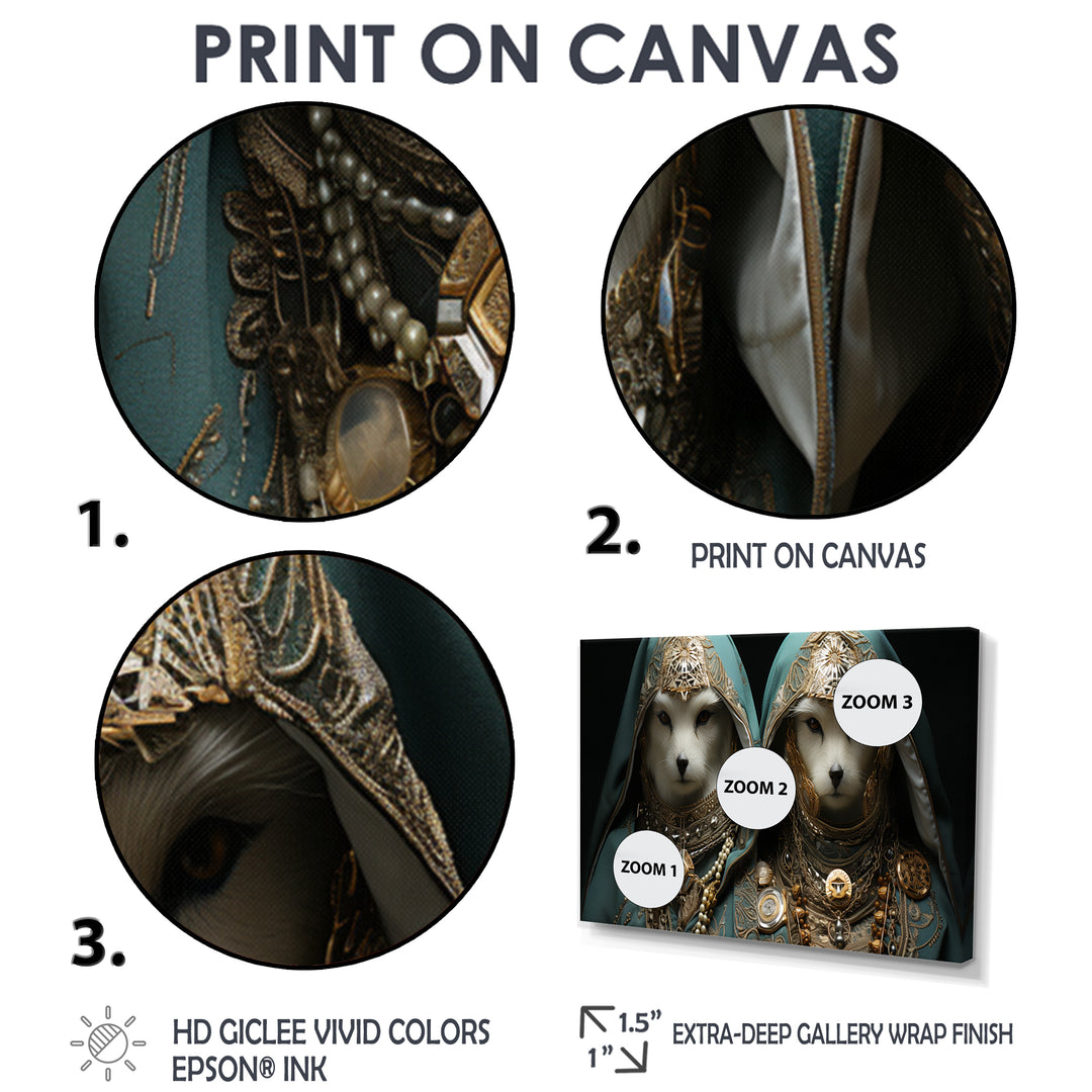 Majestic Royal White Cats - Cat Fashion Wall Art Prints