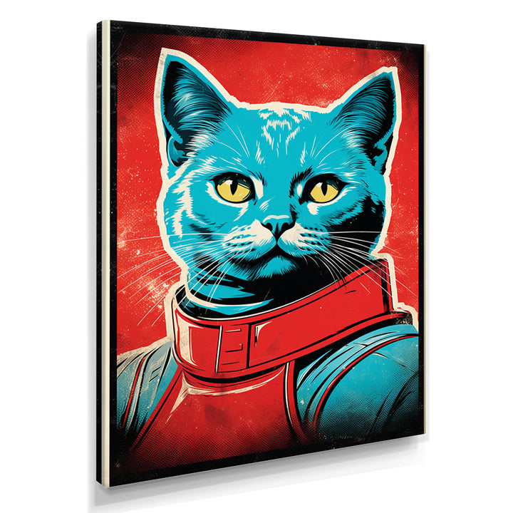 Pop Culture Retro Cat - Cat Living Room Wall Art