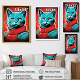 Pop Culture Retro Cat - Cat Living Room Wall Art