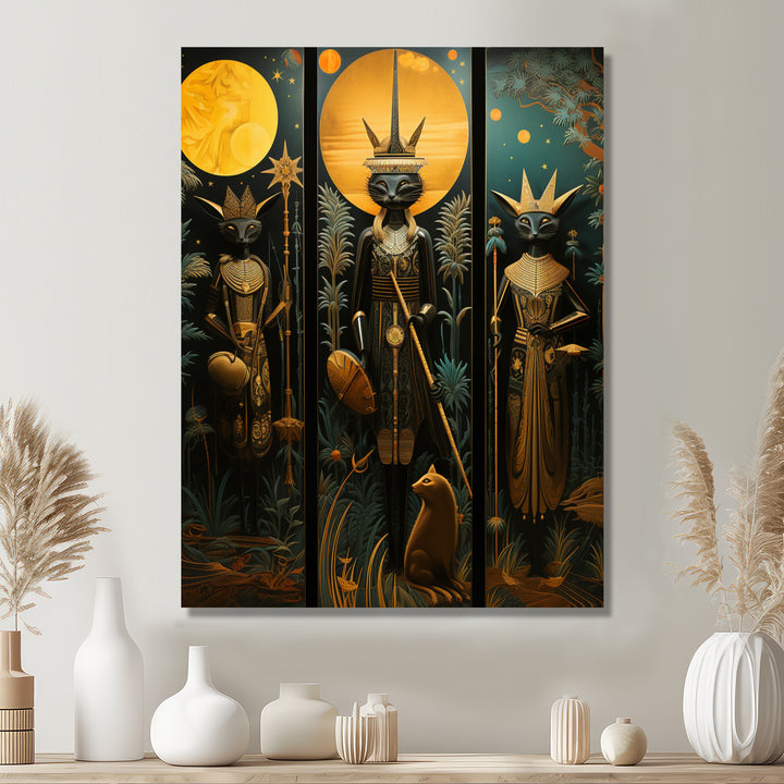 Ritual Cat Ceremony - Cat Canvas Wall Art