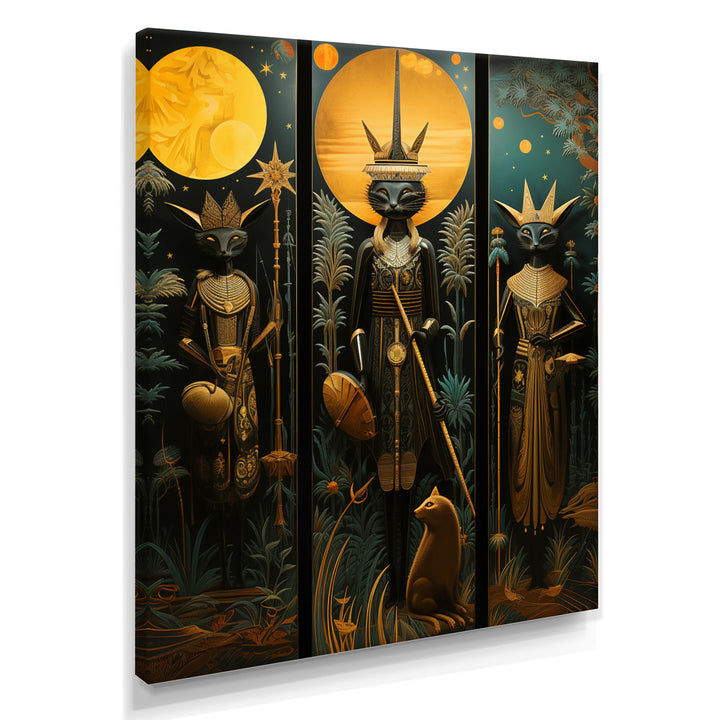 Ritual Cat Ceremony - Cat Canvas Wall Art