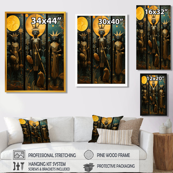 Ritual Cat Ceremony - Cat Canvas Wall Art