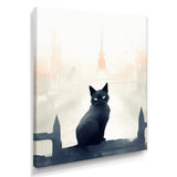 Urban Black Cat - Black Cat Wall Art