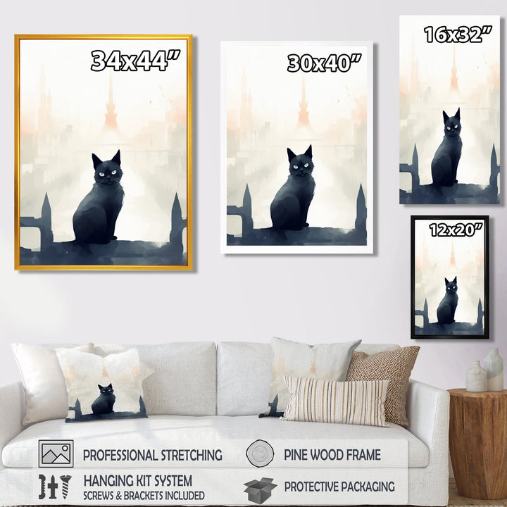 Urban Black Cat - Black Cat Wall Art