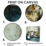 Three Cute Kitten In A Bathtub - Cat Bathroom Large Canvas Wall Art